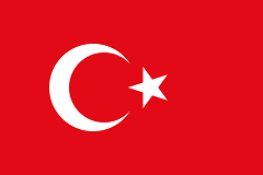 トルコの国旗（新月旗）
