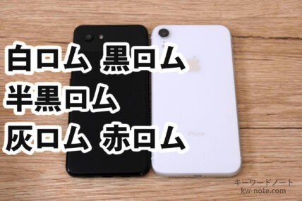 「白ロム」「黒ロム」「半黒ロム」「灰ロム」「赤ロム」の解説