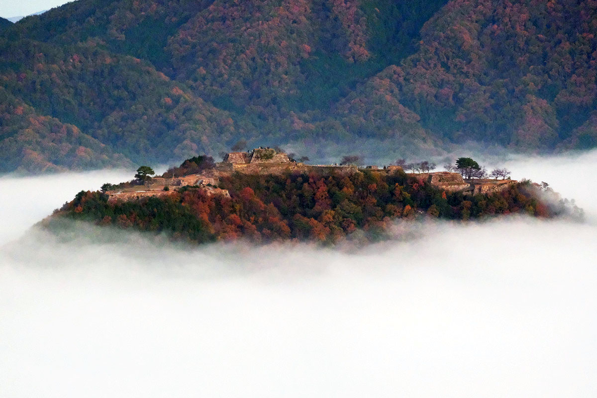 立雲峡から見た竹田城