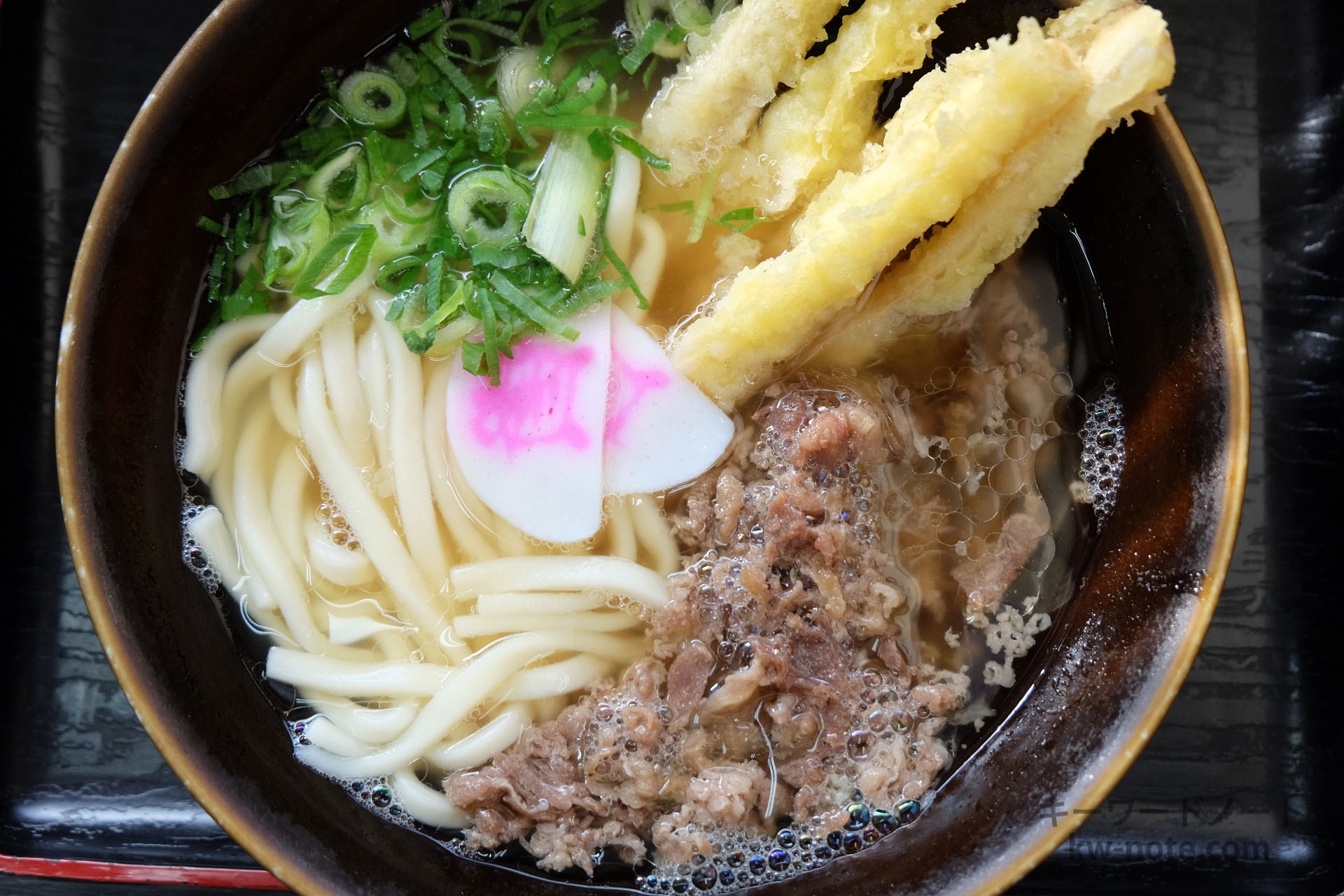 上から見たうどん